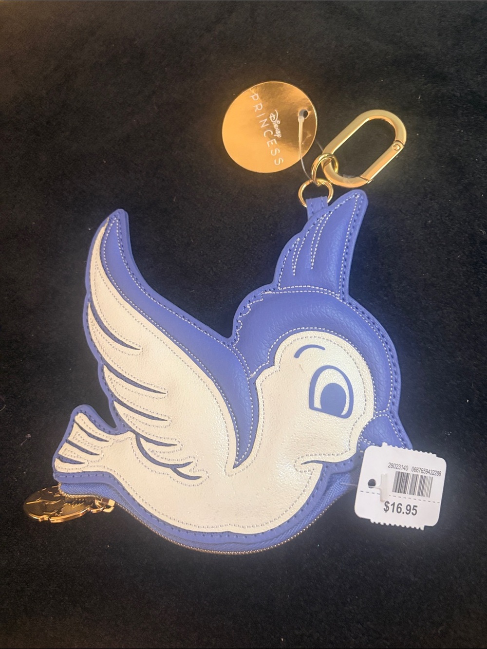 Bath & Body Works Blue and White Bird Coin Pouch Keychain